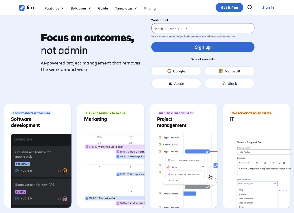 SaaS project management: Jira