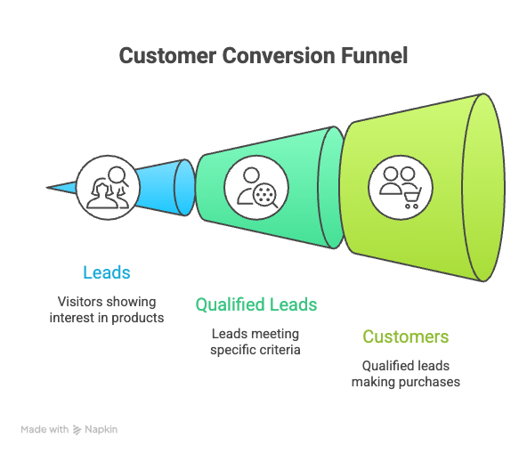 Customer conversion funnel